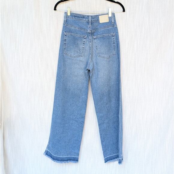 AG Adriano Goldschmied Yvette Blue Denim High Rise Wide Leg Jeans, size 24R - Picture 3 of 10